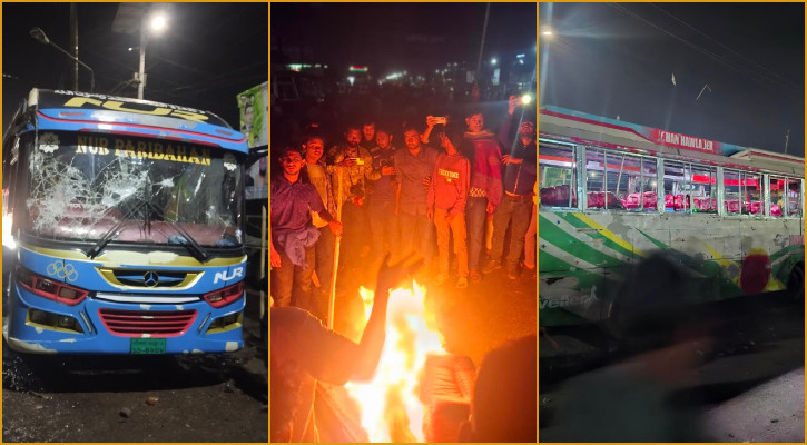 মাত্র ৫ টাকার কম দেয়া জন্য নথুল্লাবাদ বাস টার্মিনালে তাণ্ডব