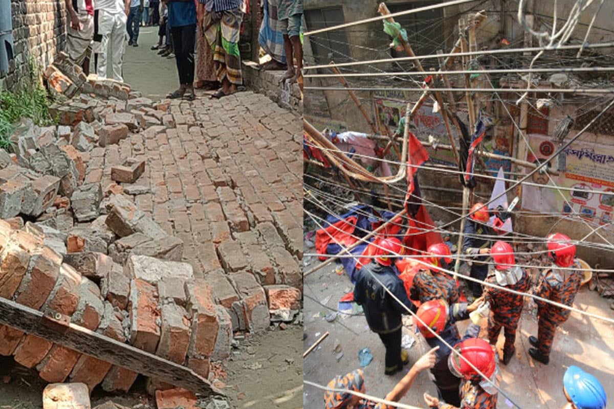 শক্তিশালী ভূমিকম্পে রাজধানীসহ দেশের বিভিন্ন স্থানে নিহত বেড়ে ৬, আহত শতাধিক